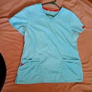 Light blue dickies scrub top